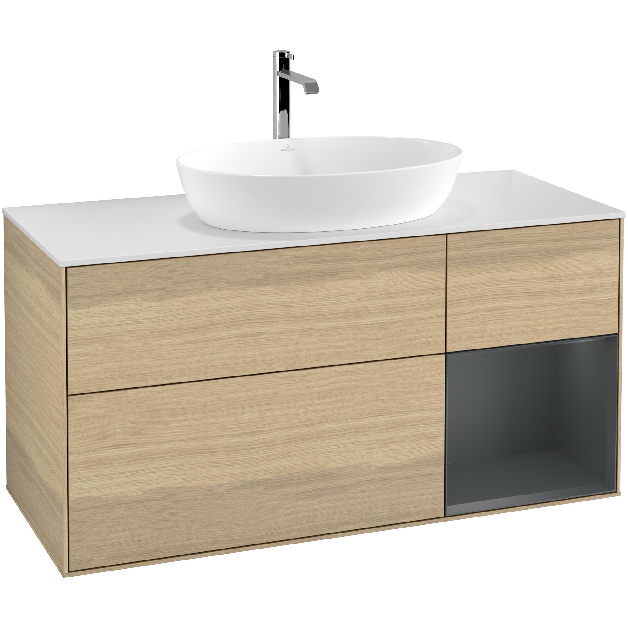 Tvättställsskåp Villeroy & Boch Finion med 3 Lådor Hylla och Bänkskiva för Fristående Tvättställ från Artis & Collaro