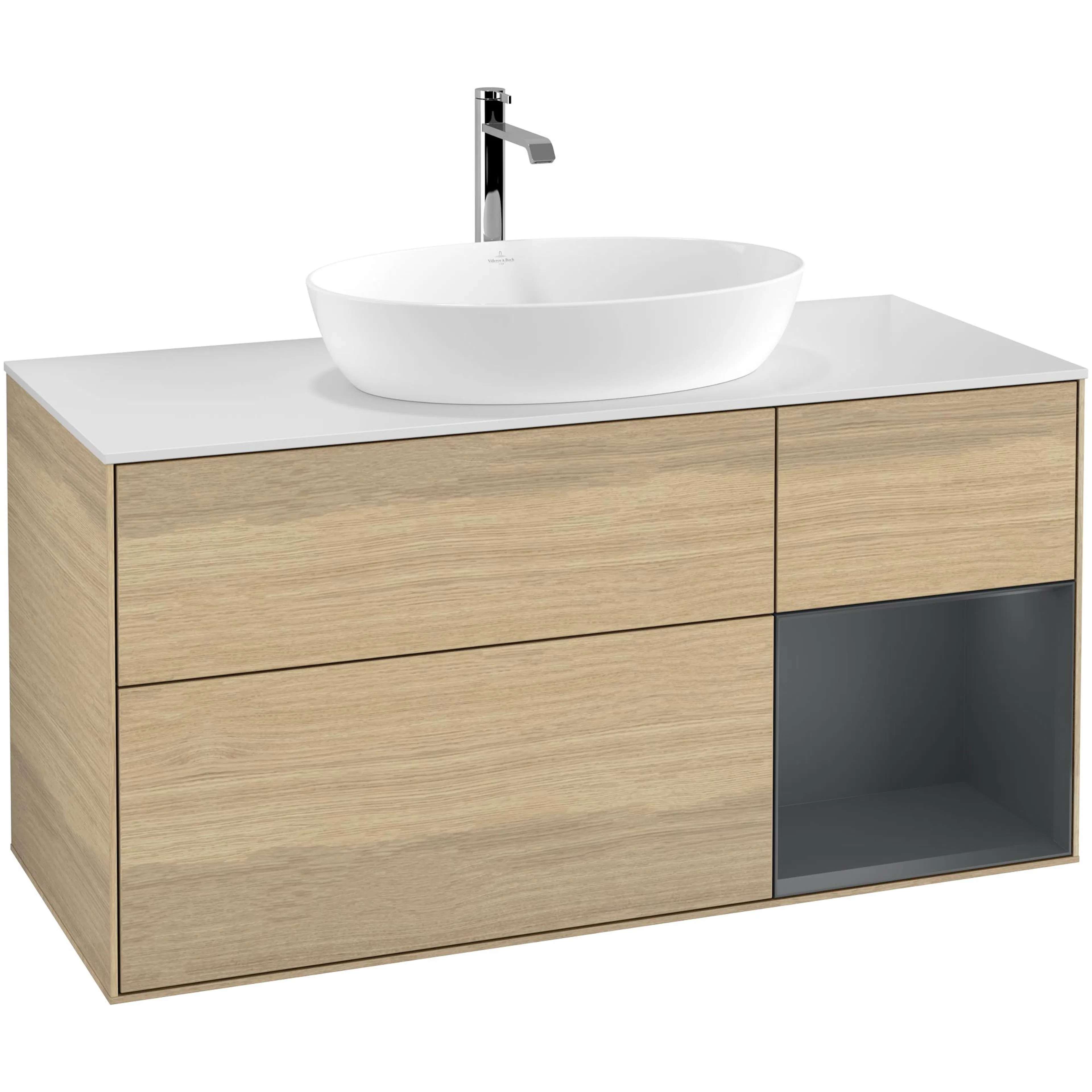 Tvättställsskåp Villeroy & Boch Finion med 3 Lådor Hylla och Bänkskiva för Fristående Tvättställ från Artis & Collaro