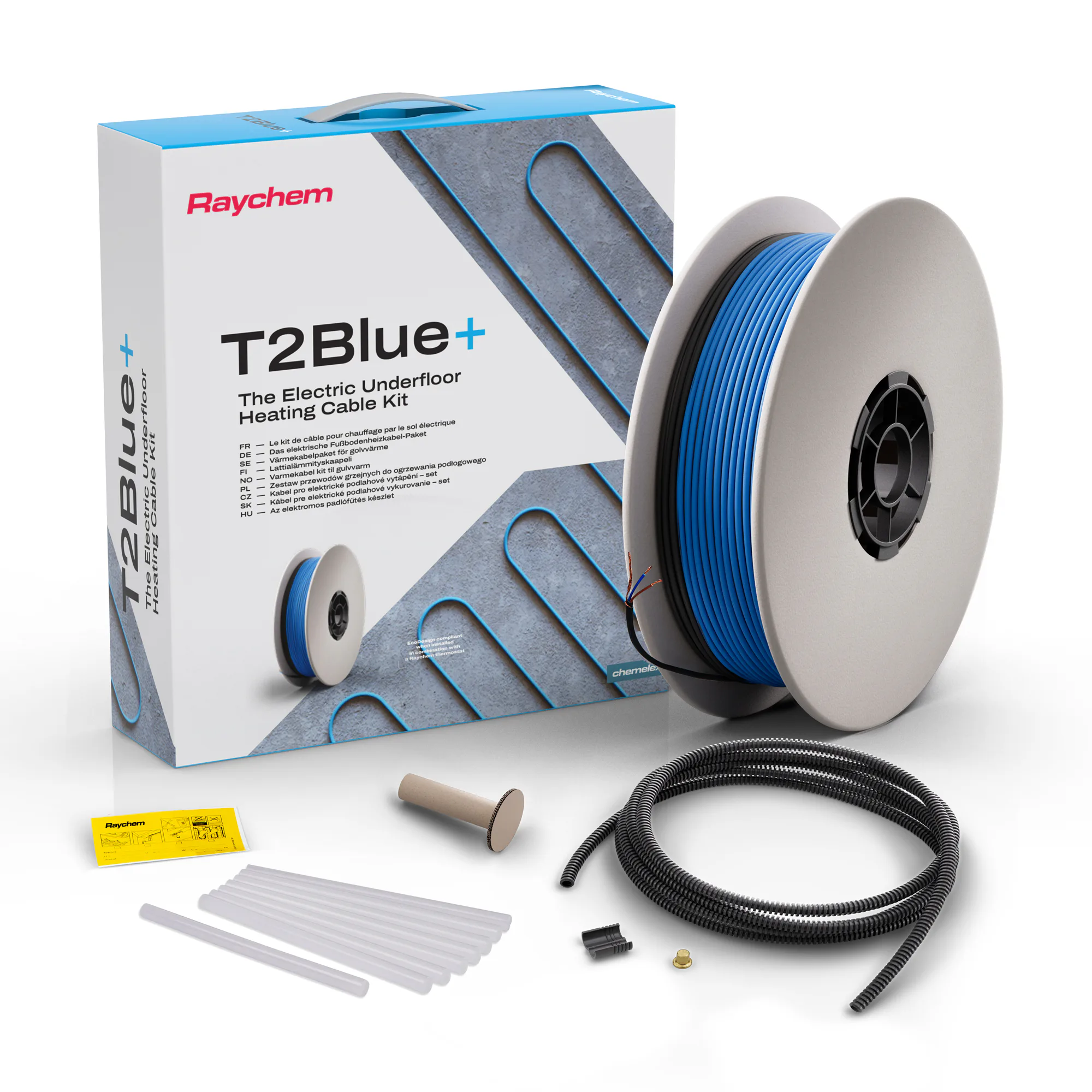 Golvvärmekabel Raychem T2Blå+7 utan Termostat