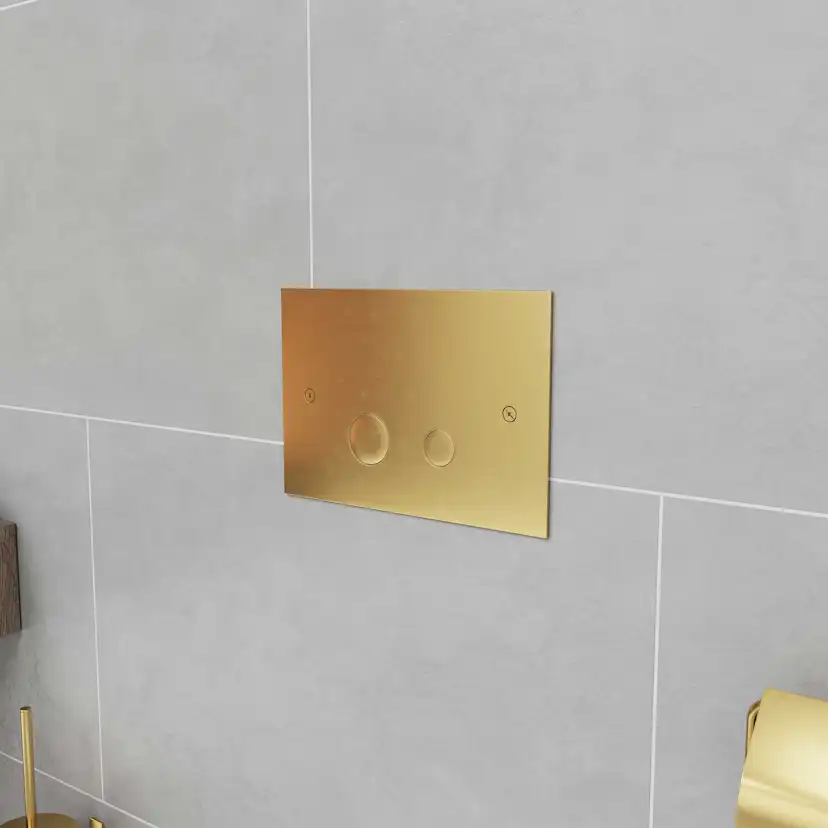 LAVABO Luna Skylleplade for Geberit (Sigma) Cisterne, Messin Mässing