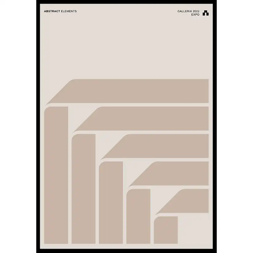 Poster Gallerix Abstract Elements No4