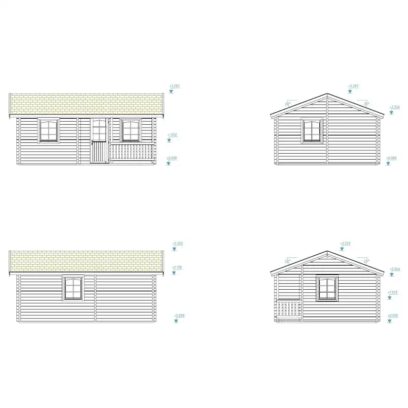 Stuga Palmako Sandra 21,5+3,7 m2