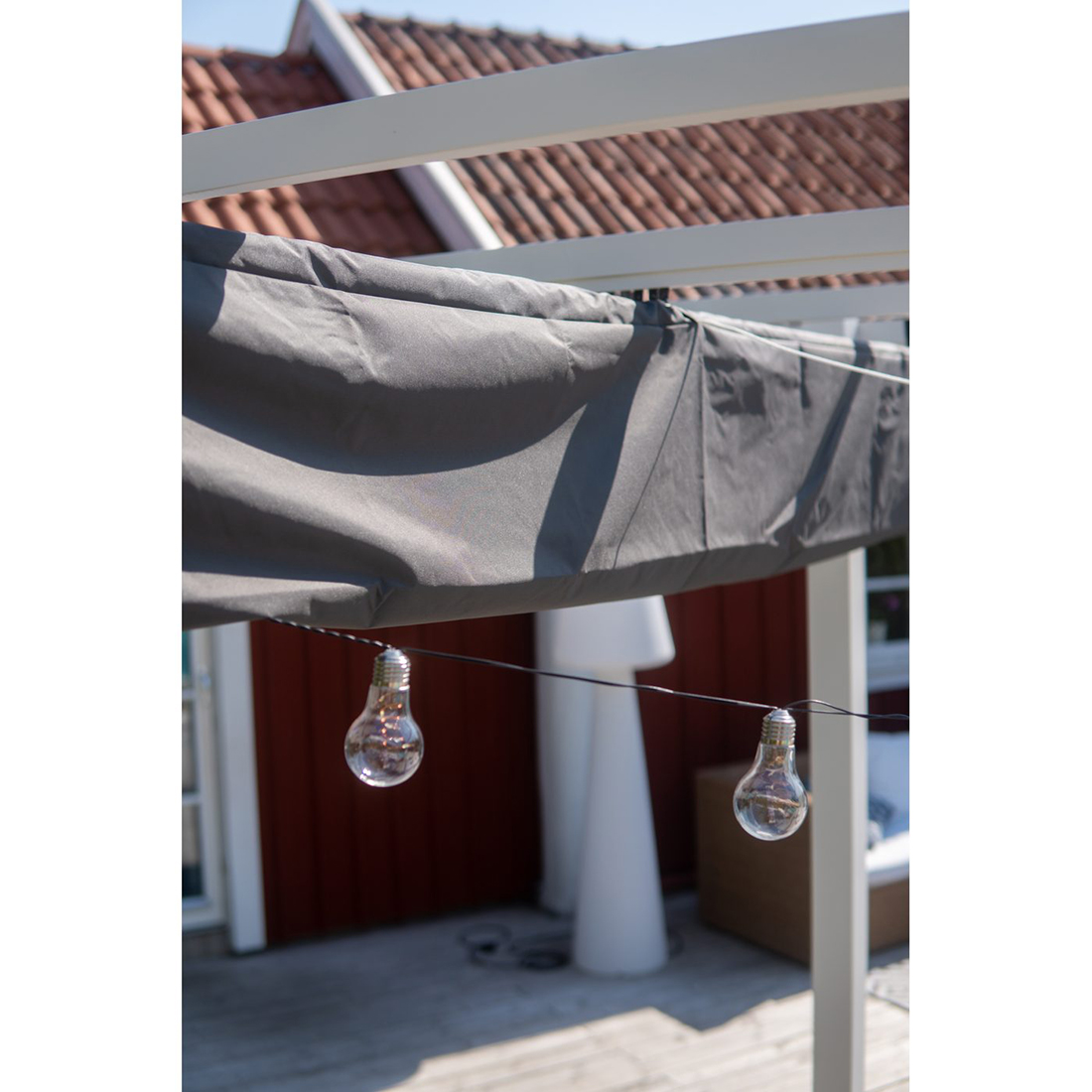 Pergola 3x3 m Vit Vit/Vit