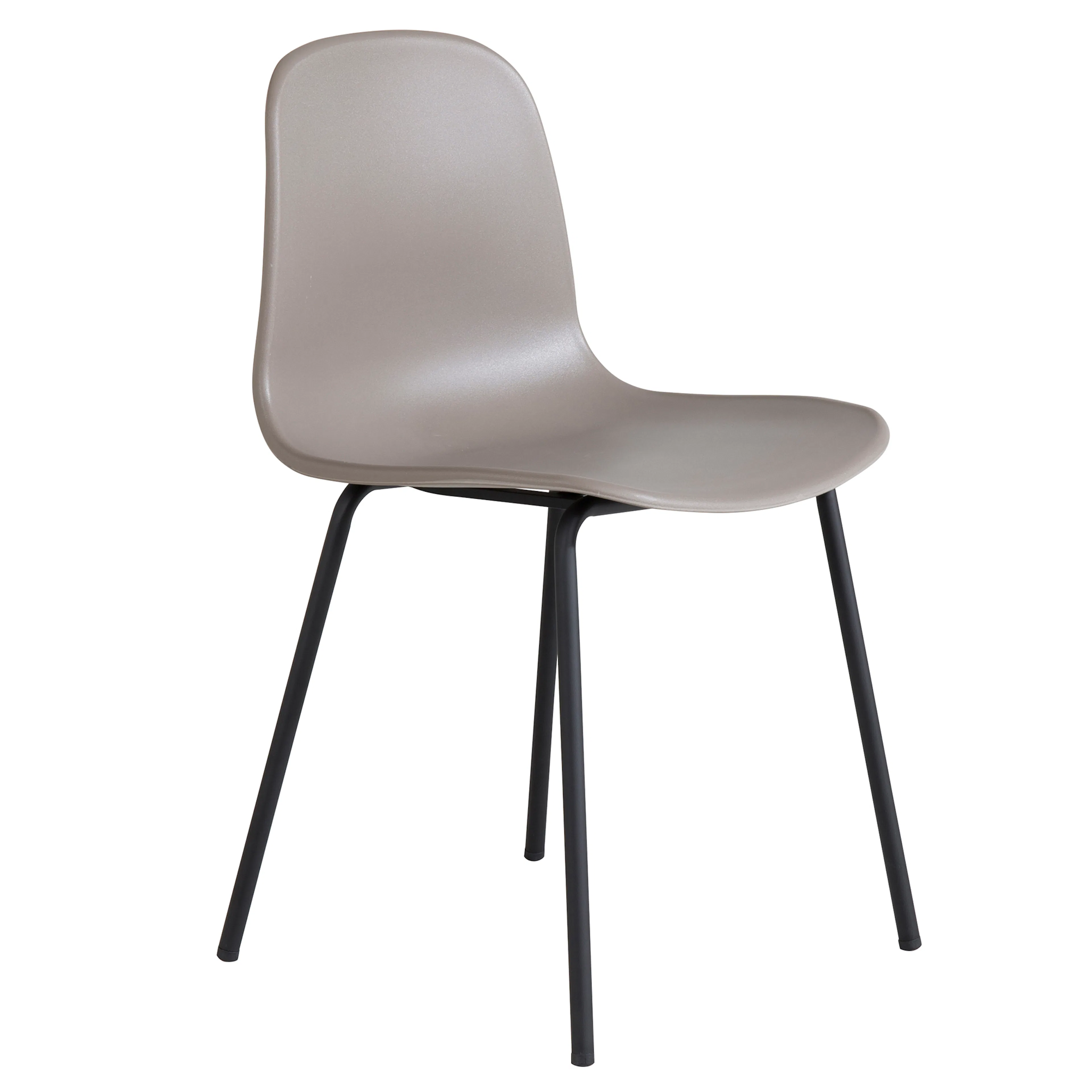Arctic Dining Chair - Black Legs - Khaki Plastic Khaki/Svart