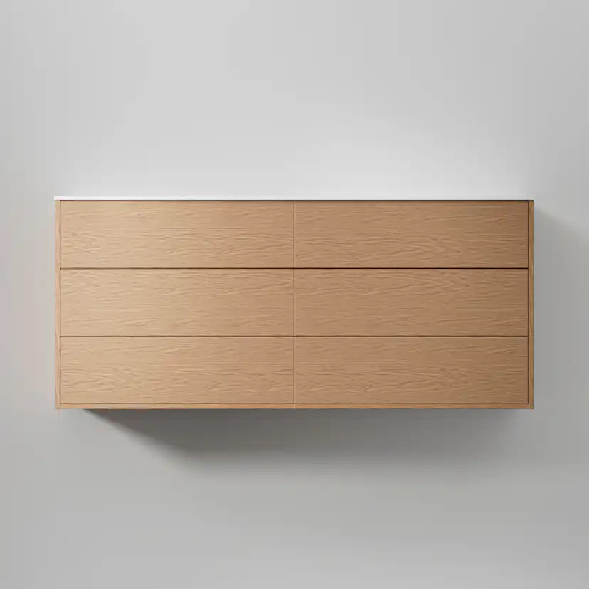 Tvättställsskåp INR Terra Solid Dubbel med 6 Lådor