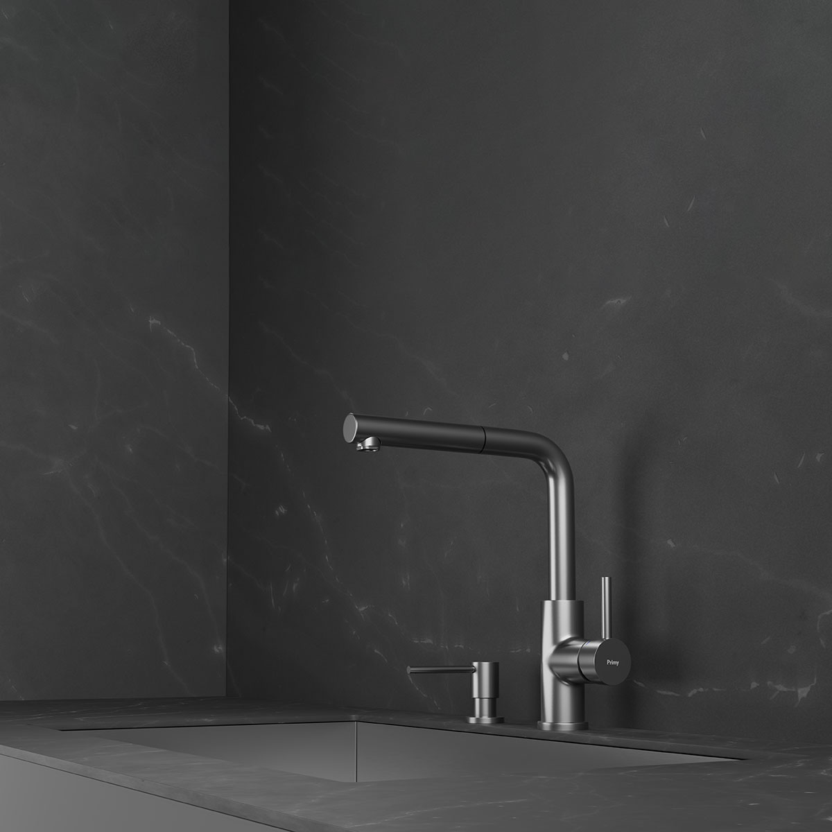 Diskmedelspump Scandtap Steel Clean Dispenser Rostfri Rostfritt Stål