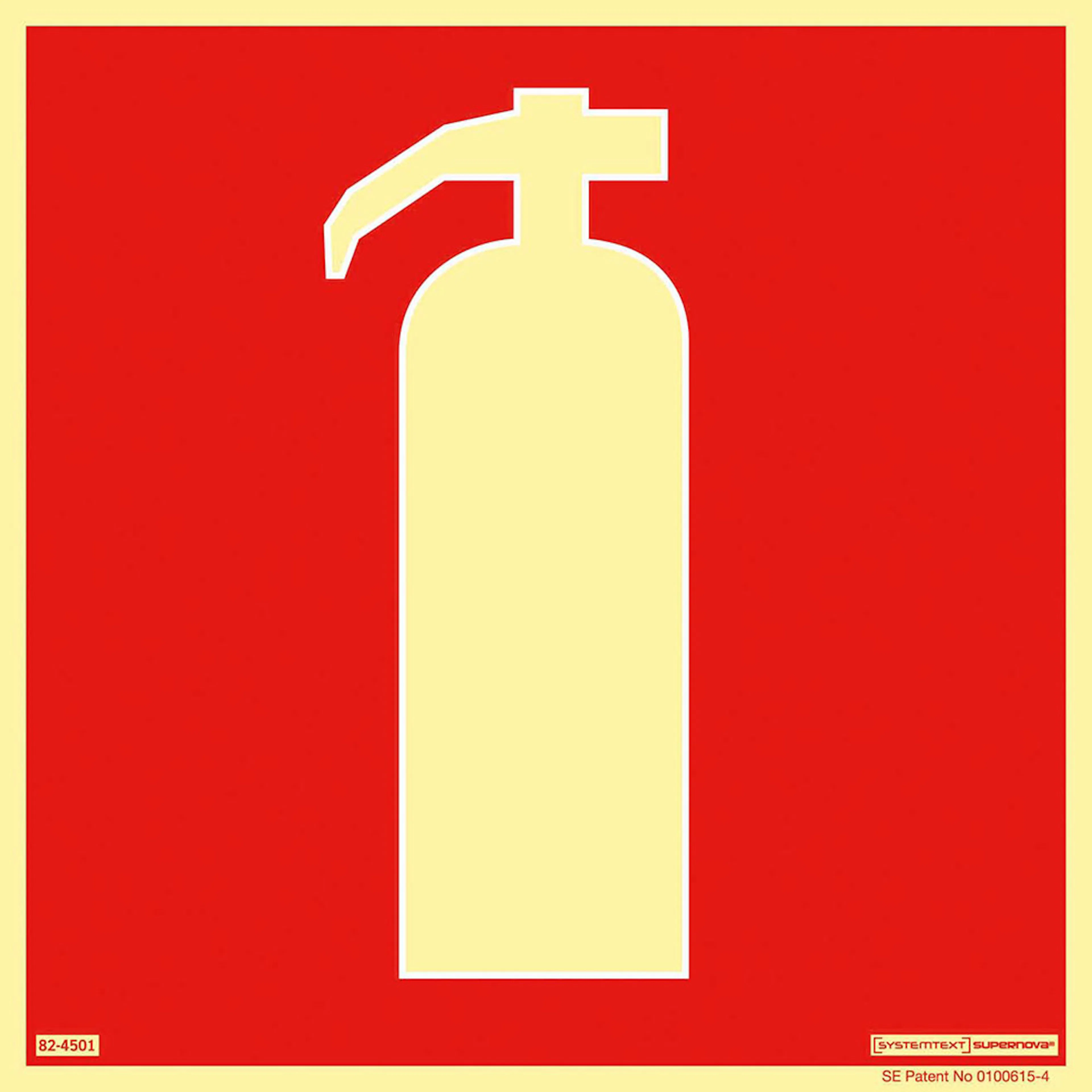 Skylt Systemtext Brandredskap Aluminium Supernova