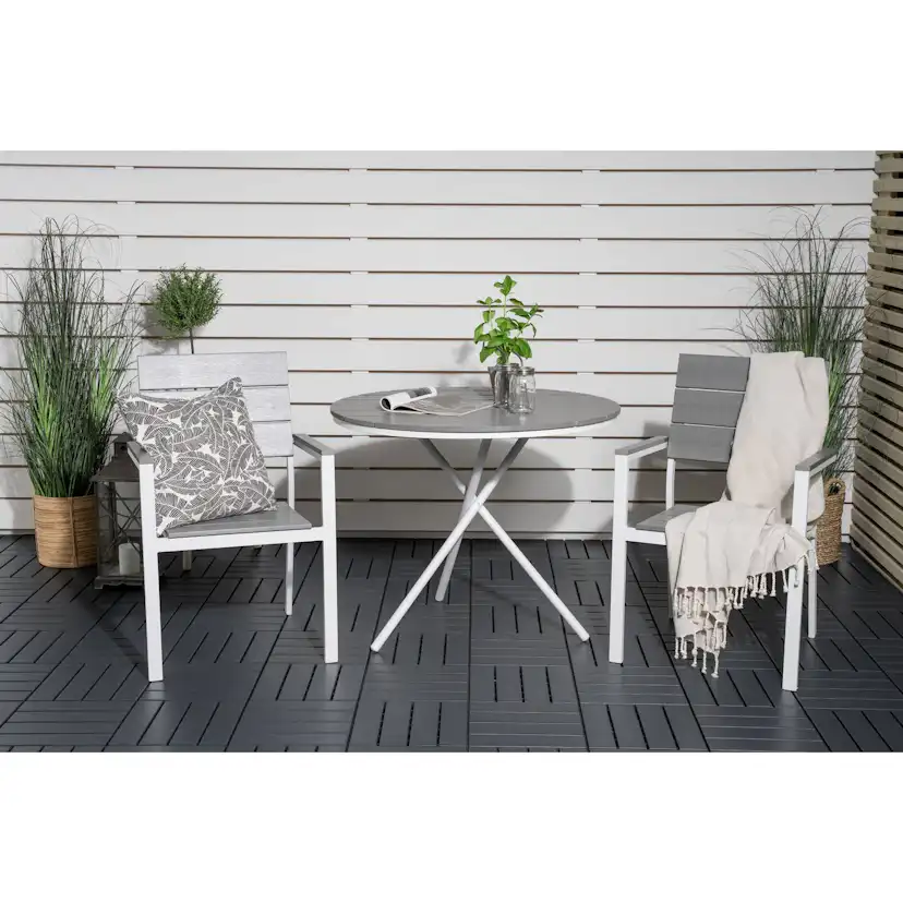 Cafégrupp Venture Home Parma Caféset Rund Ø90 cm med 2 Levels Stolar
