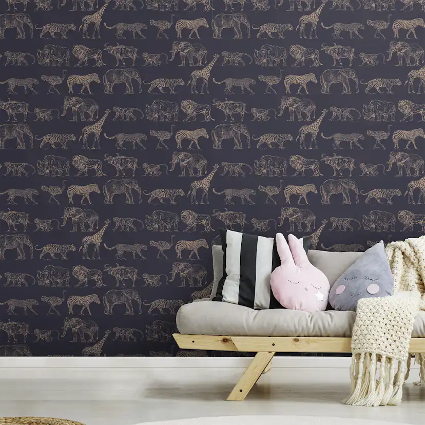 Tapet Boutique Safari Midnight