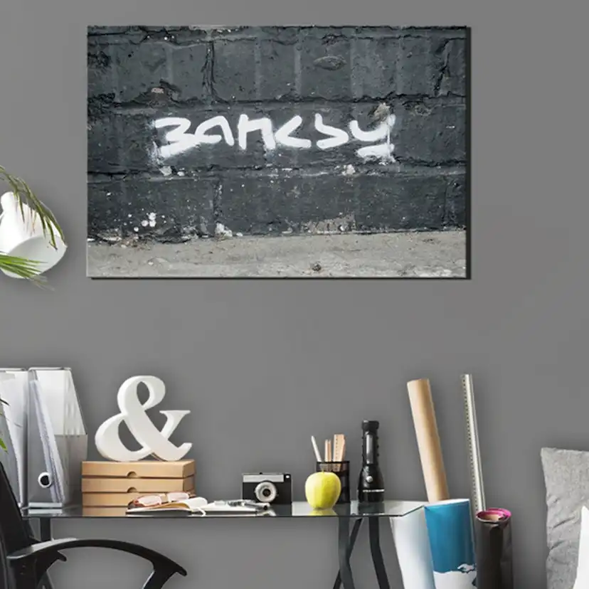 Tavla - Banksy Signature 120x80 120x80 cm
