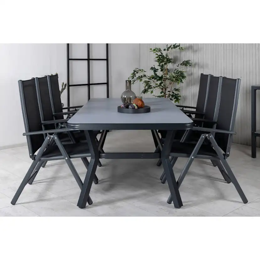 Matgrupp Venture Home Virya Matgrupp Utomhus 200cm med 6 Break Positionsstolar