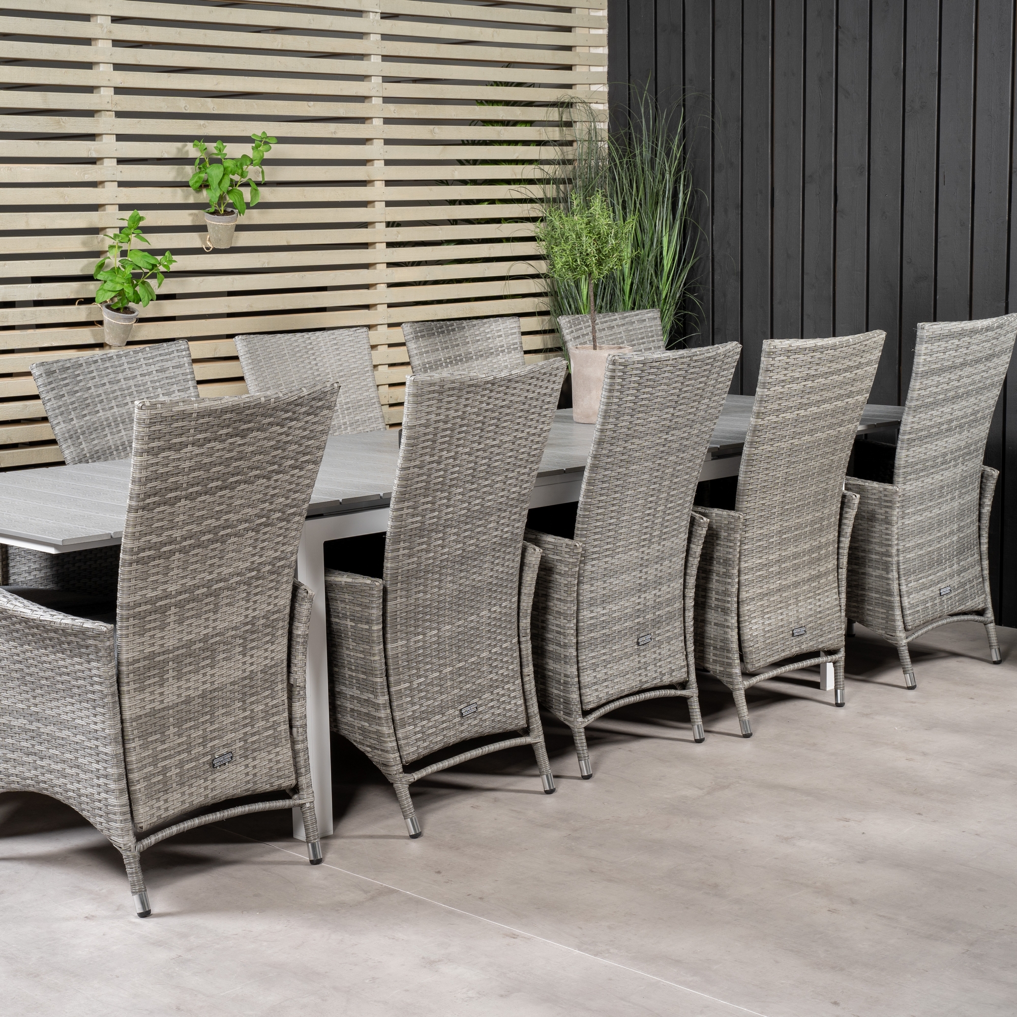Levels Dining Table 224/324*100 - White Alu / Grey Aintwood Vit/Grå