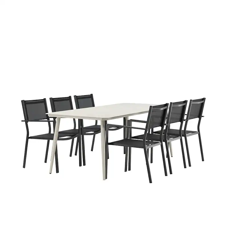 Matgrupp Venture Home Lina med 6 Copacabana Stolar