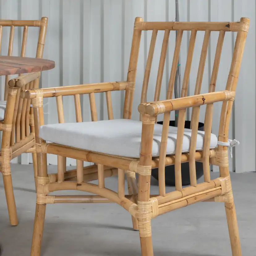 Matgrupp Venture Home Canne med 4 Cave Karmstolar