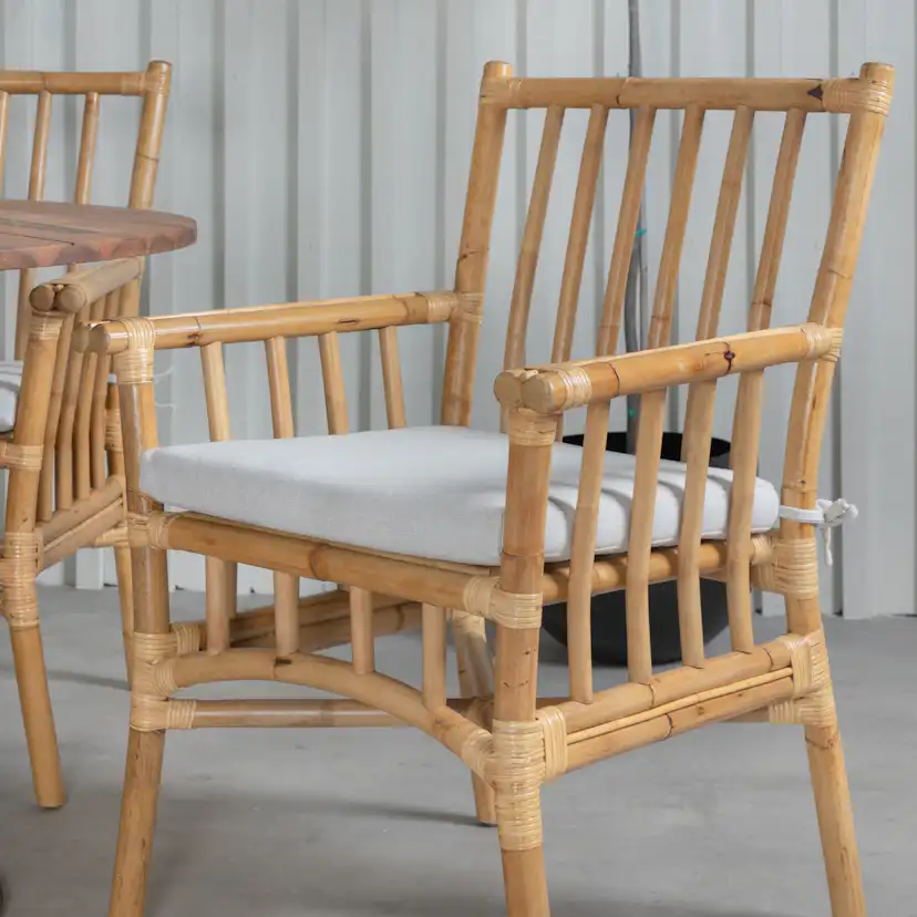 Matgrupp Venture Home Canne med 4 Cave Karmstolar
