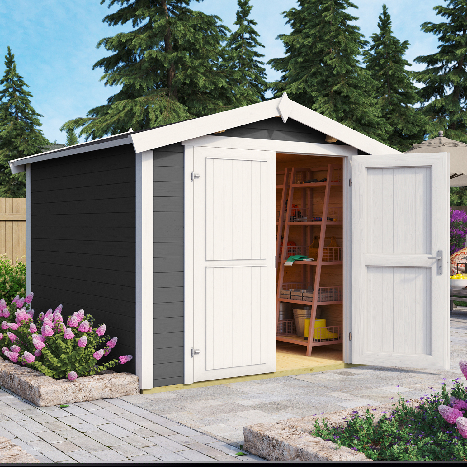 Förråd Landskap Stuva 4,8 m² Friggebod i Trä med Sadeltak