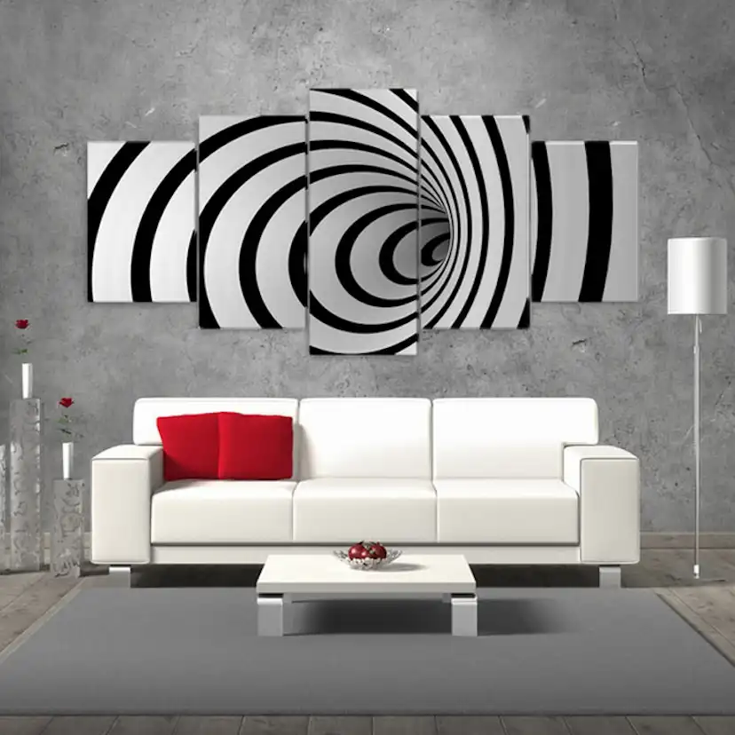 Tavla - A black & white hole 200x100 200x100 cm