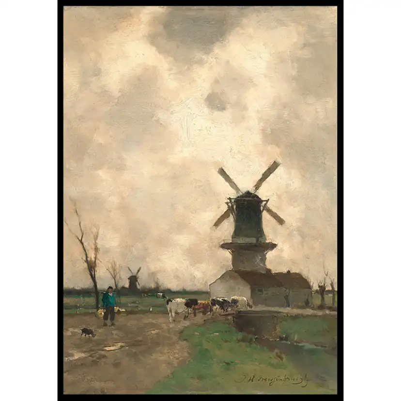 Poster Gallerix De Molen By Jan Hendrik Weissenbruch