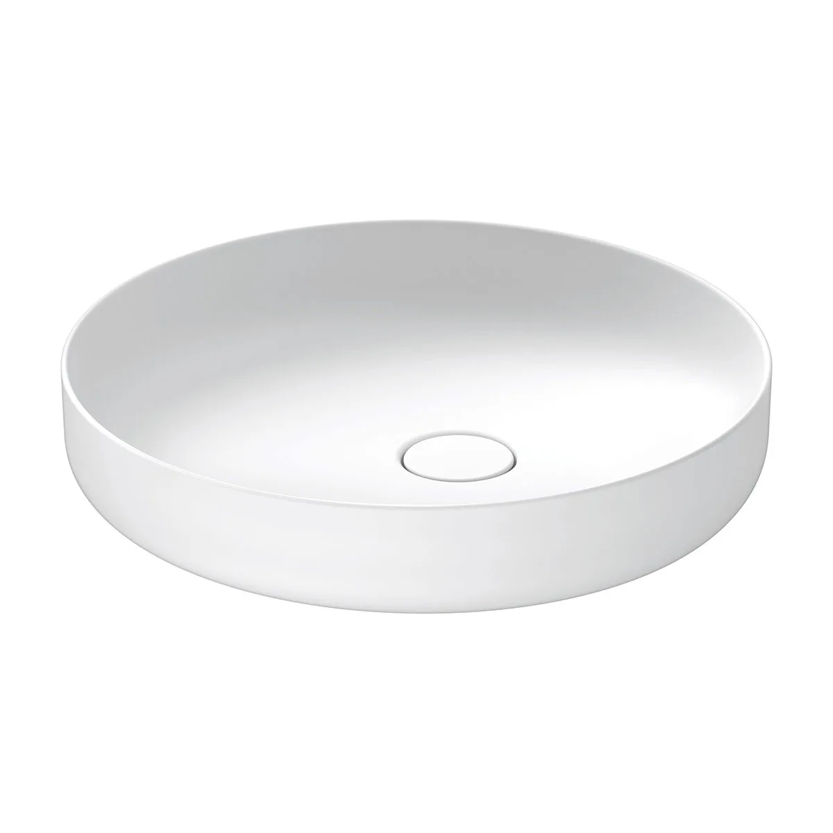 Tvättställ för placering på bänkskiva Vit Satin matt 460 mm Satin Vit