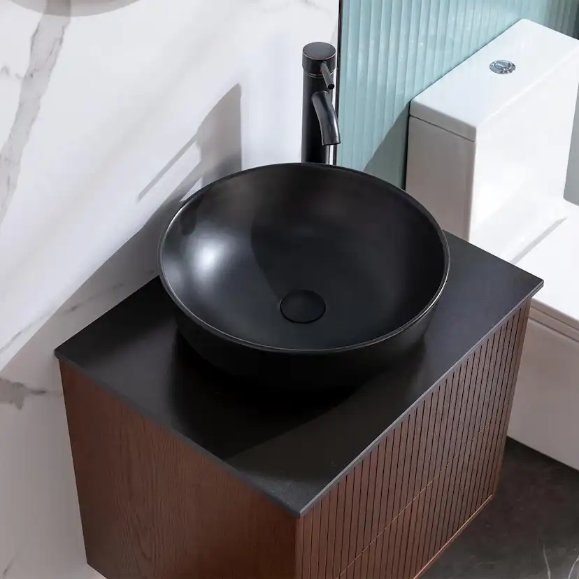 Washbasin Cabinet Bathlife FÖRTJUST 60 Brown oak Bredd: 600 mm