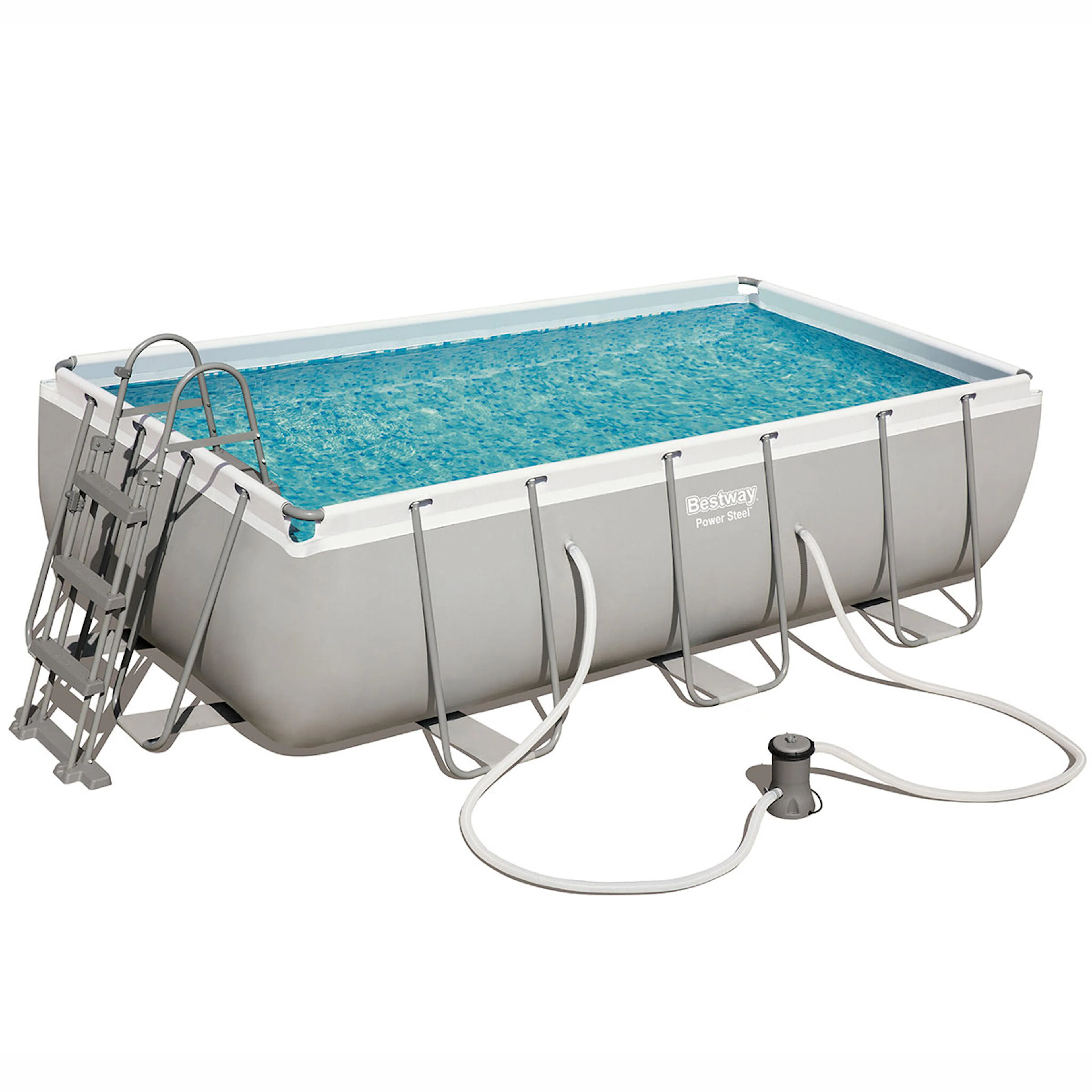 Poolpaket Bestway Power Steel 4,04 x 2,01 m Stålramspool Ovanmark med Filterpump