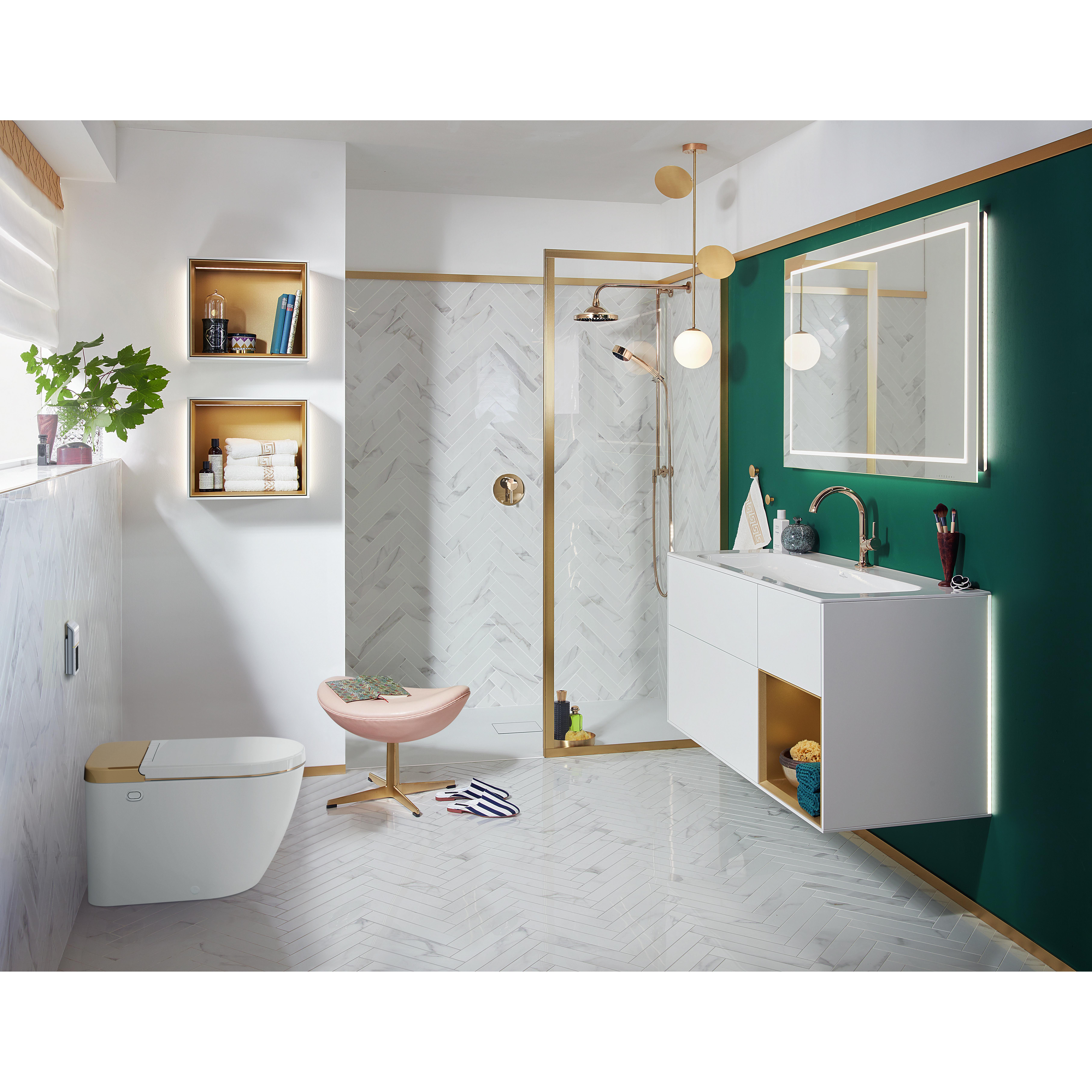 Badrumshylla Villeroy & Boch Finion 42 cm med Belysning
