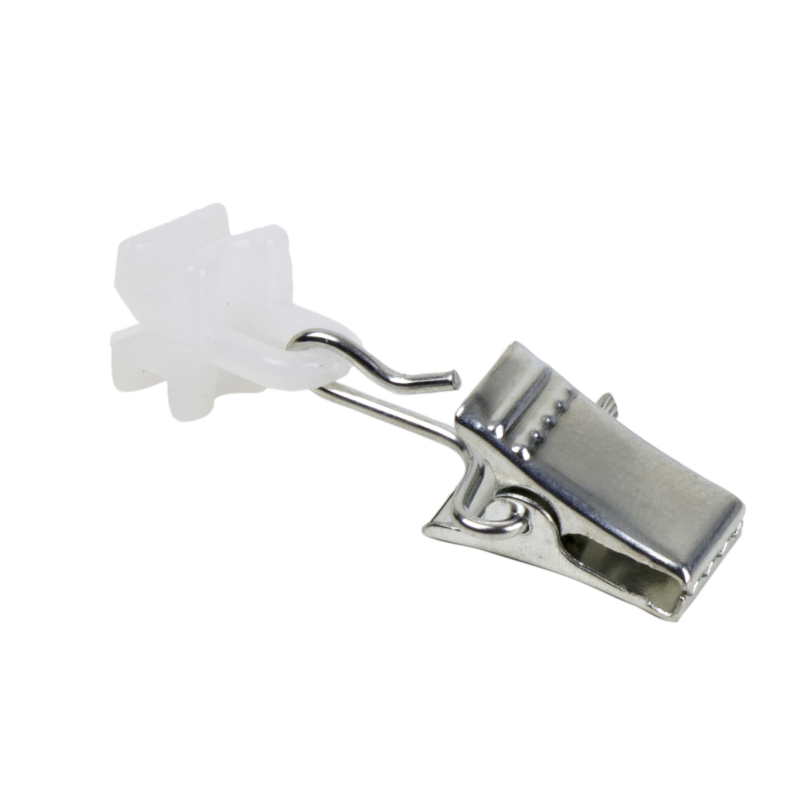 Gardintillbehör Kirsch Fyrkantigt Glid Med Klämma för U-skena Vit/Aluminium