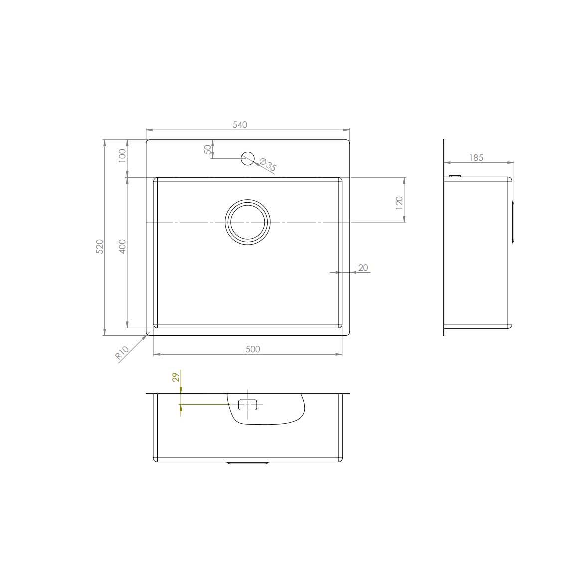 Diskho Strand Stainless ST50-EBC