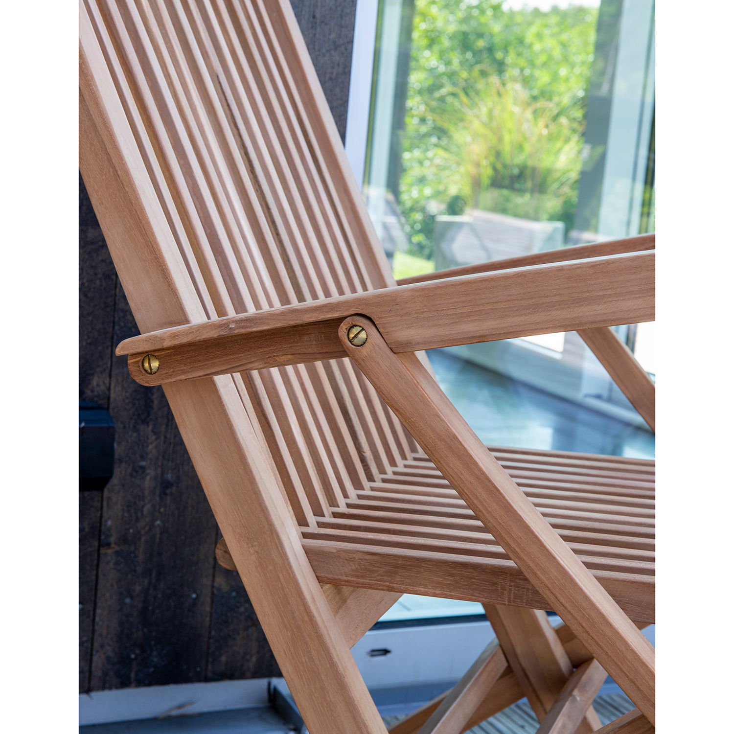 Cafégrupp Venture Home Kenya Ø70 cm med 2 Fällbara Stolar med Armstöd