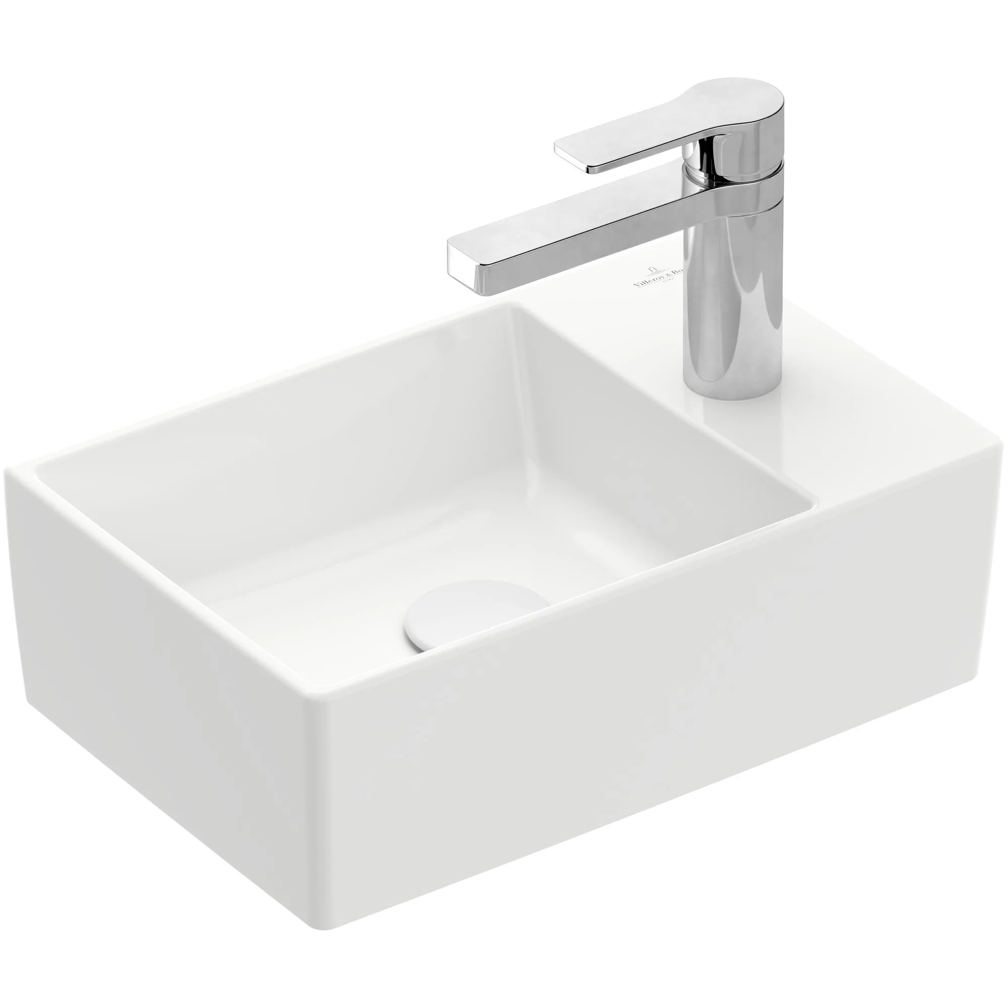 Tvättställ villeroy & Boch Memento 2.0 432340R1 Vit Alpin CeramicPlus, för Enhålsblandare