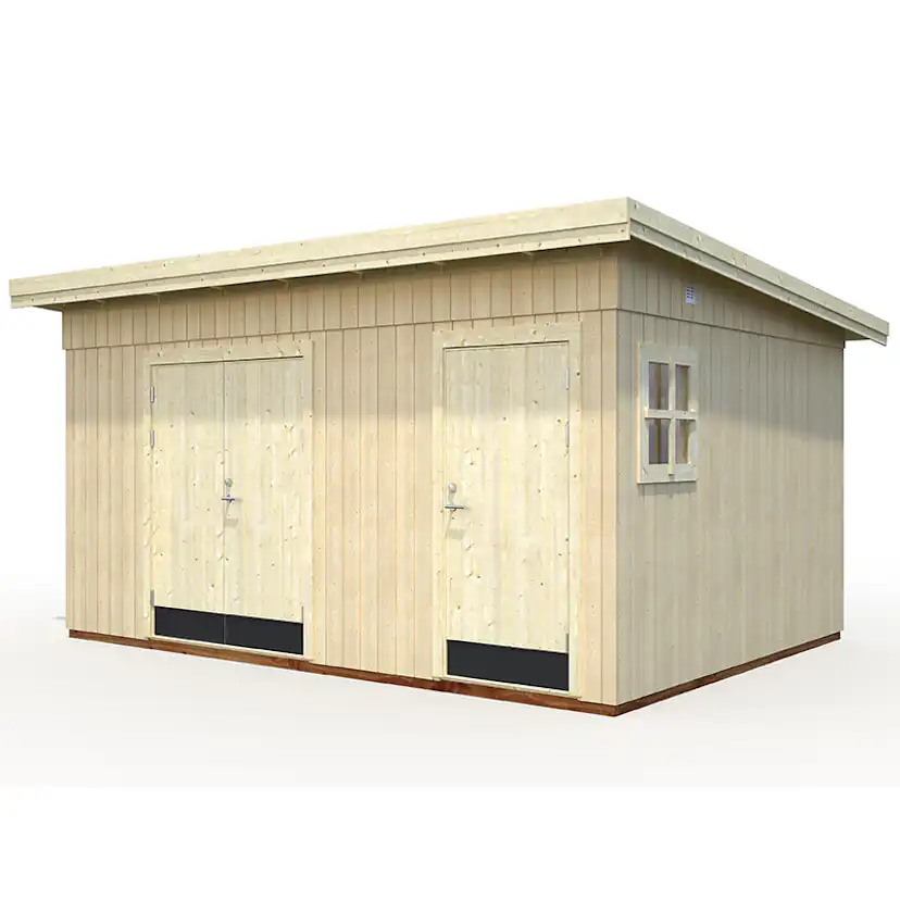 Förråd Palmako Kalle 13,5 m² Redskapsbod i Trä med Pulpettak