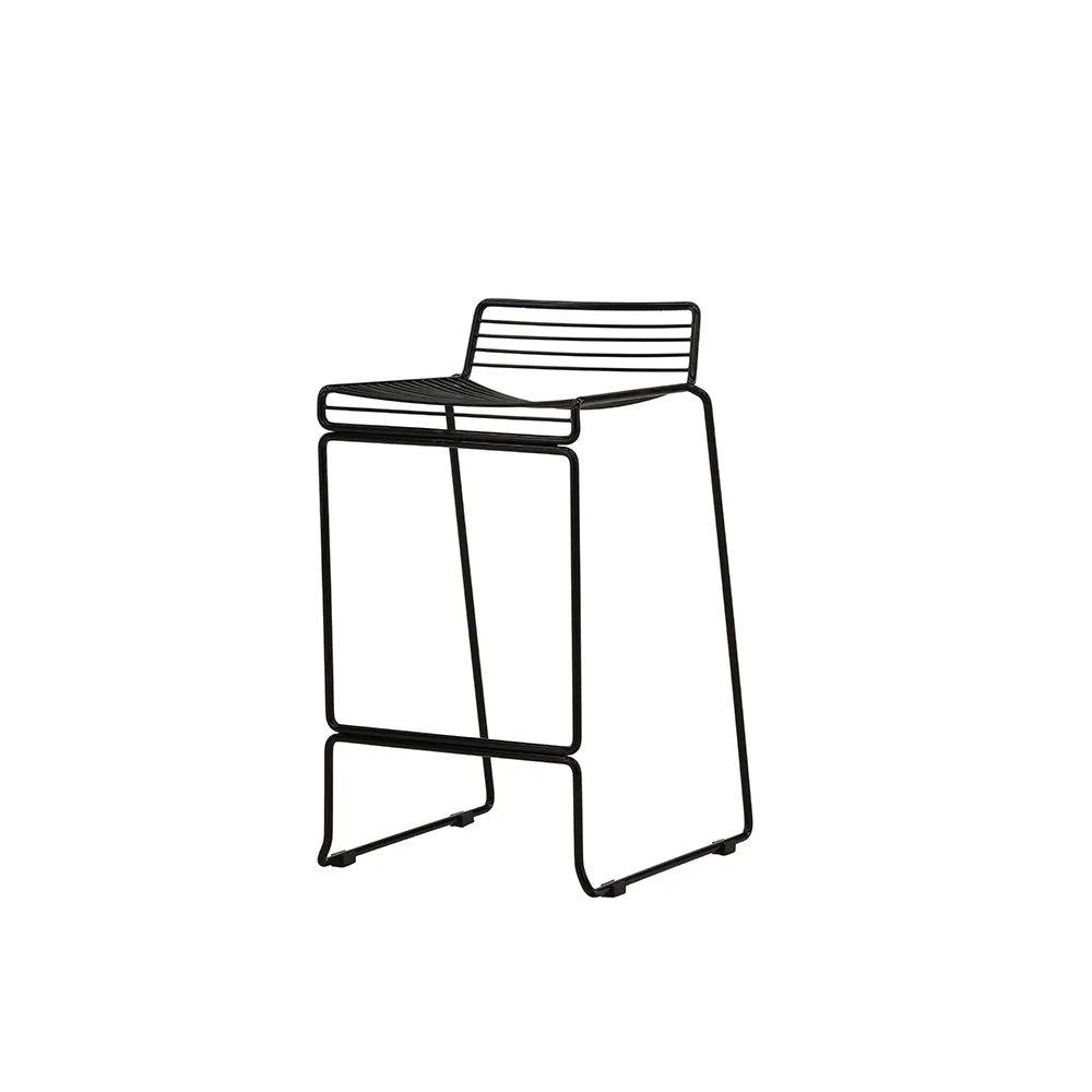 Dothan Bar Chair - Black / Black Steel Svart