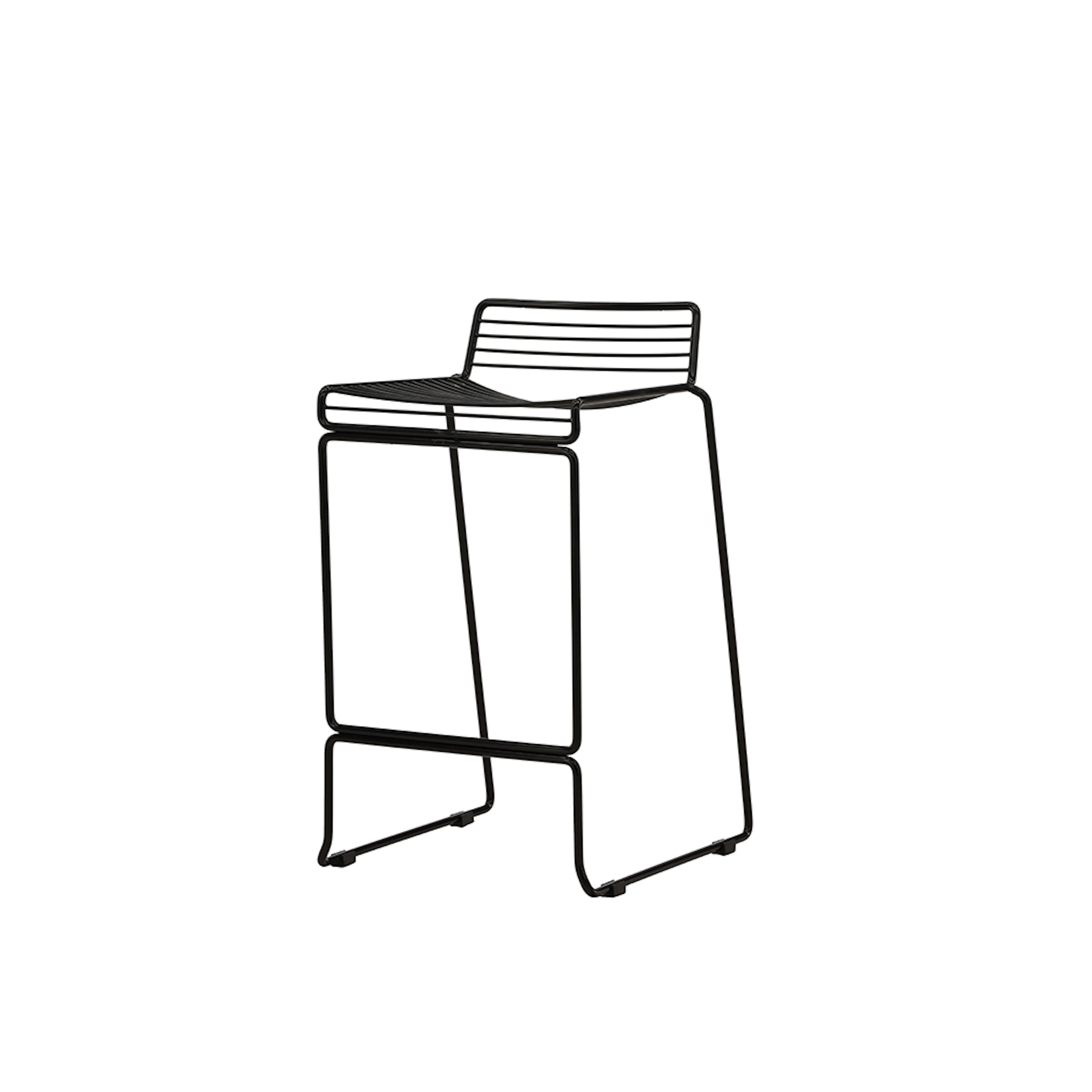 Dothan Bar Chair - Black / Black Steel Svart