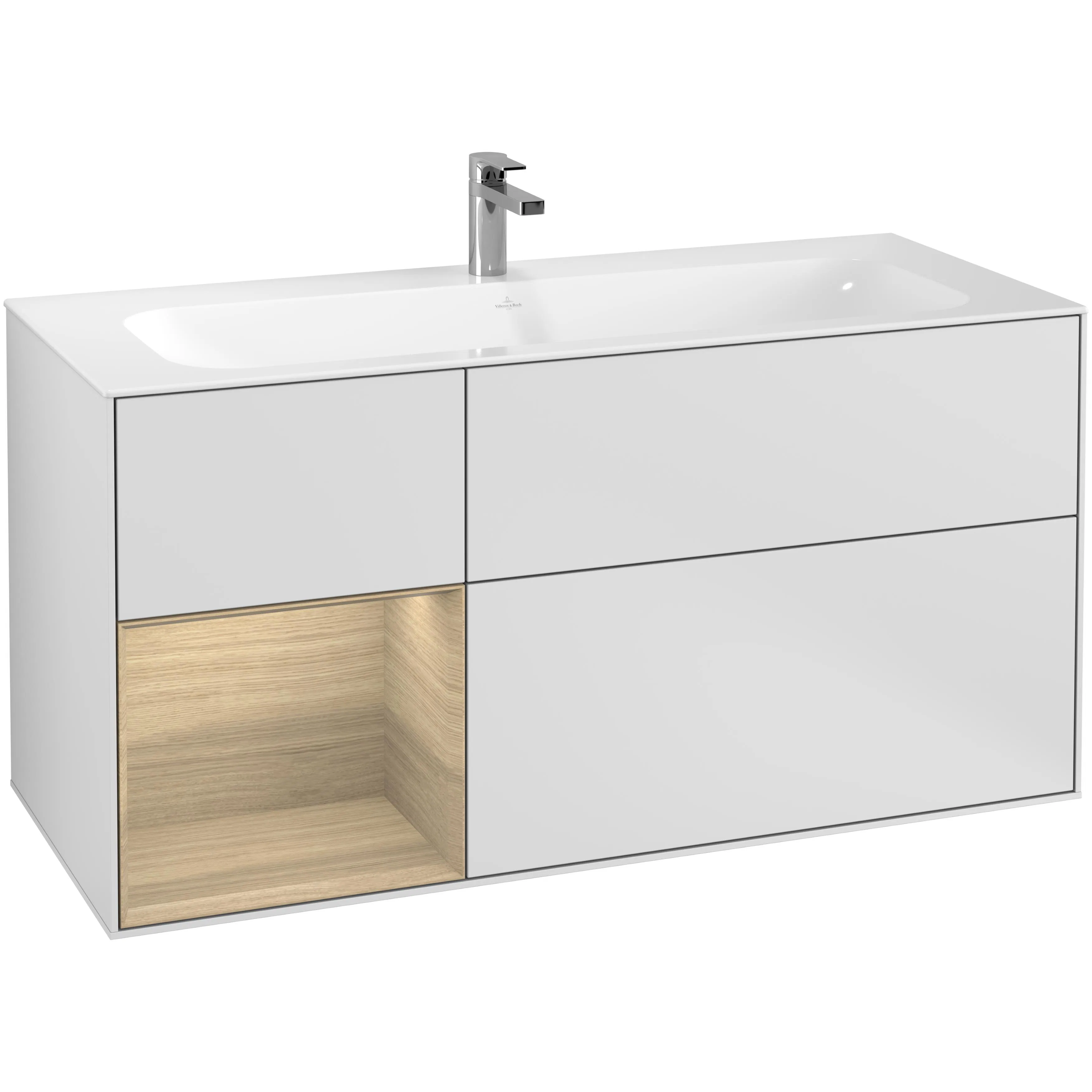 Tvättställsskåp Villeroy & Boch Finion med 3 Lådor och Hylla för Inbyggt Tvättställ