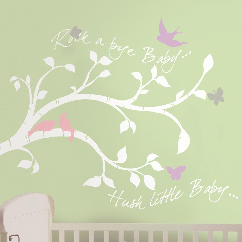 Väggdekor RoomMates Rock-a-bye Bird Branch