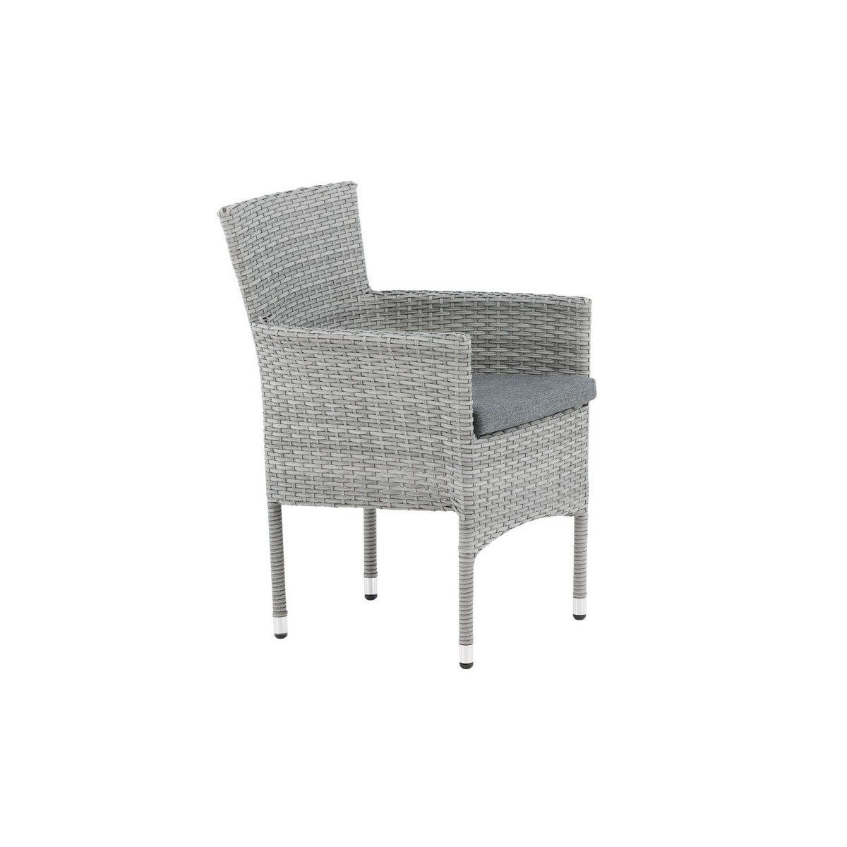 Malina Diningchair 2-pack Alumnium - Grey / Wicker Grå