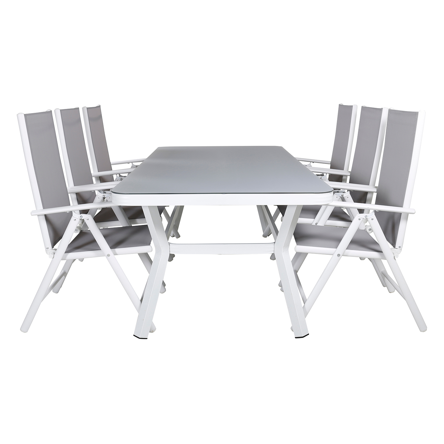 Matgrupp Utomhus Venture Home Virya 160x90 med 6 Break Trädgårdsstolar