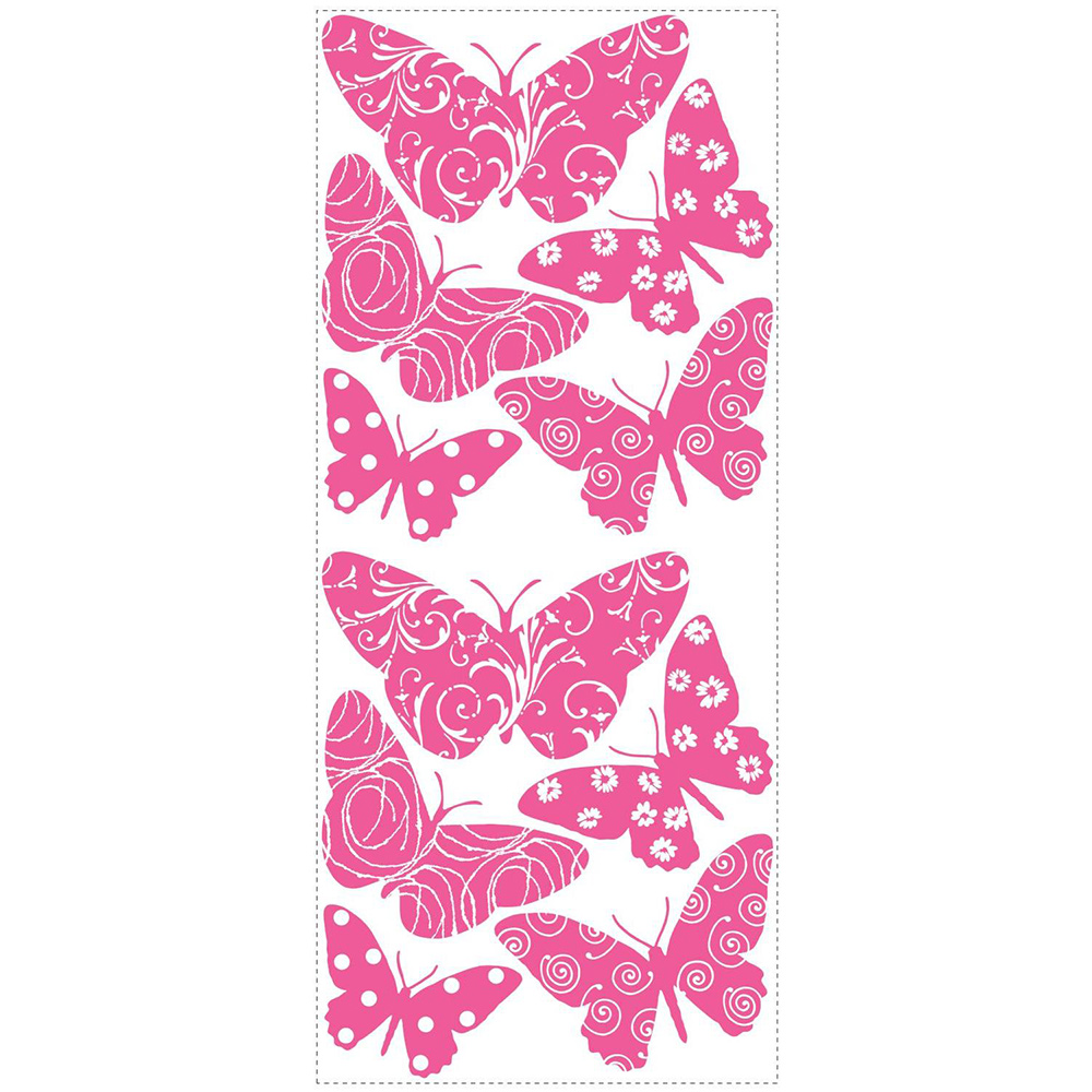 Väggdekor RoomMates Flocked Butterfly