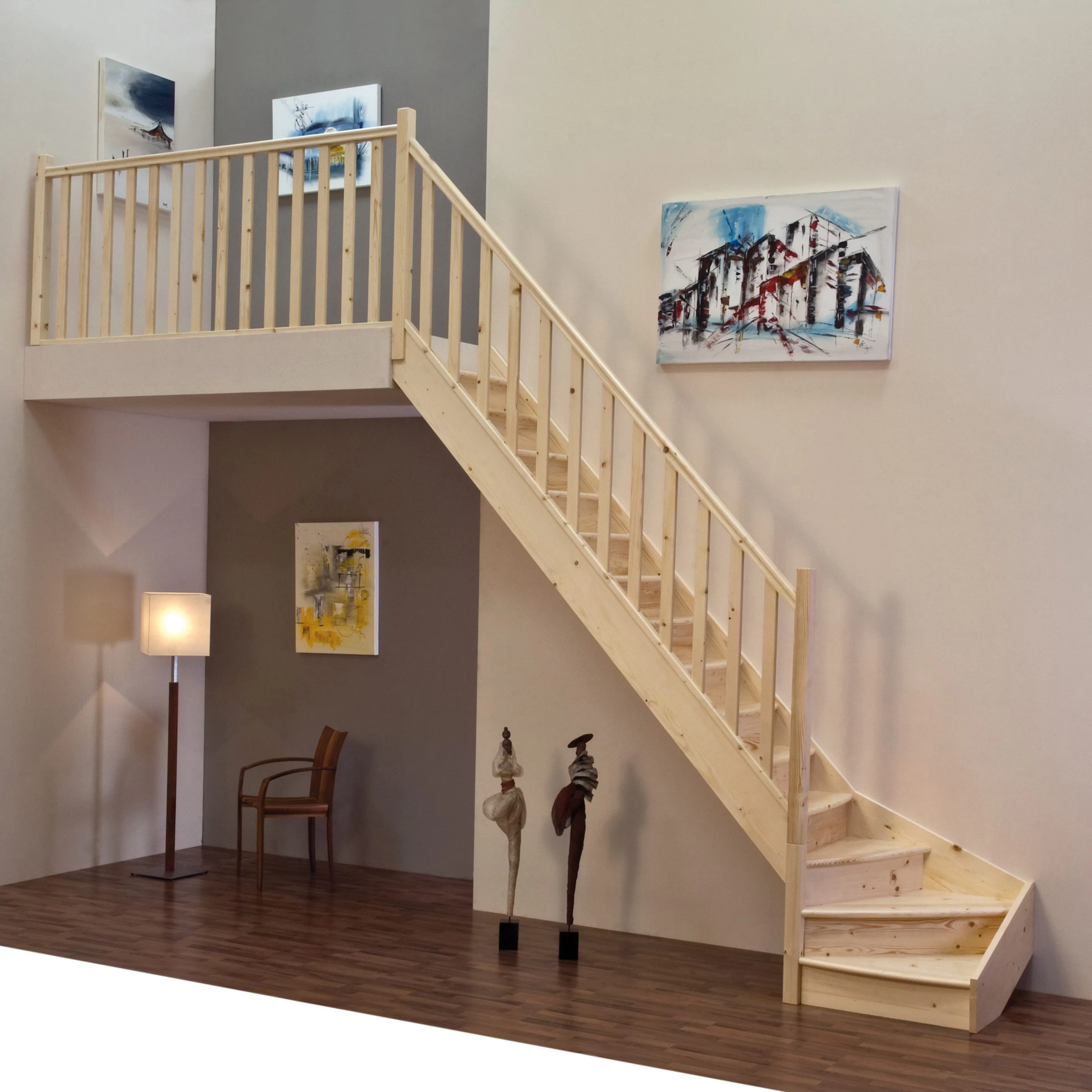 Complete Lofttrappa, Vänstervriden. Gran Gran, Vänstervriden
