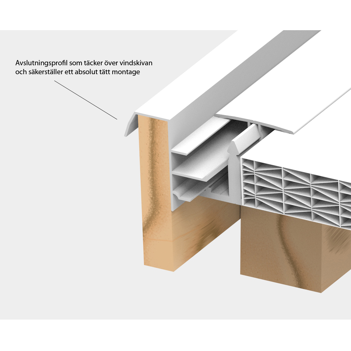 Kanalplasttak Landskap Skydda 16 mm