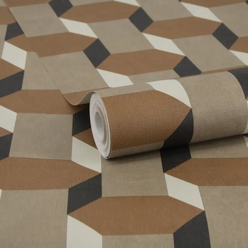 Tapet Sublime Vintage Geometriskmetrics Brun 121138