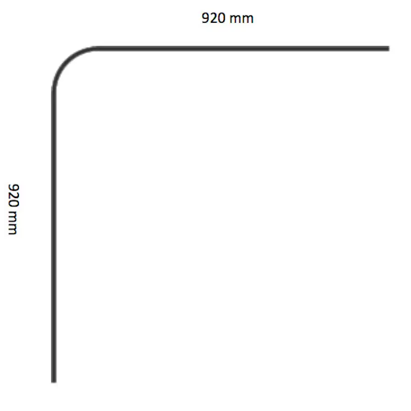 Duschsarg Leijma Stabil L-Form Svart