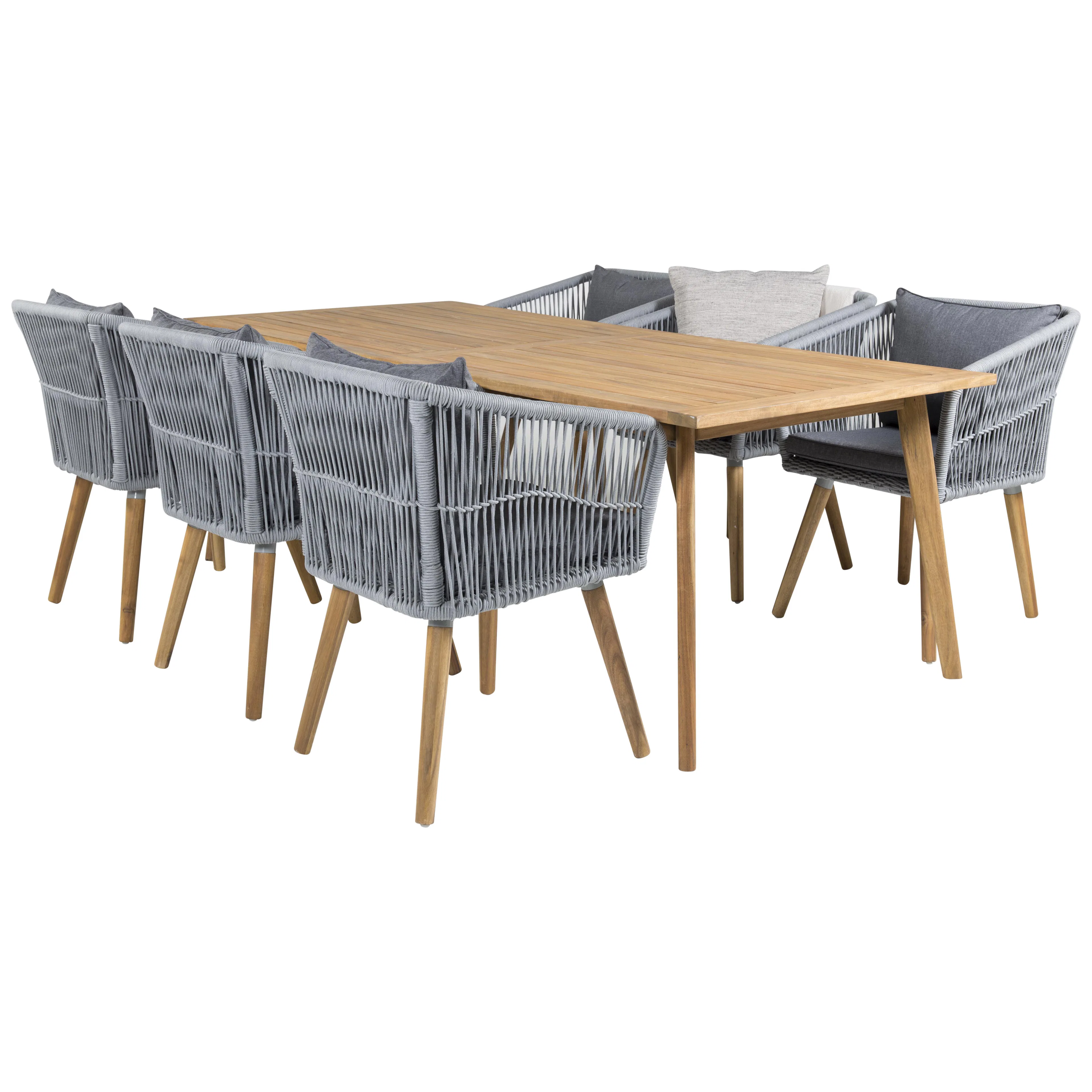 Matgrupp Venture Home Caisa 220 med 6 Caisa Stolar