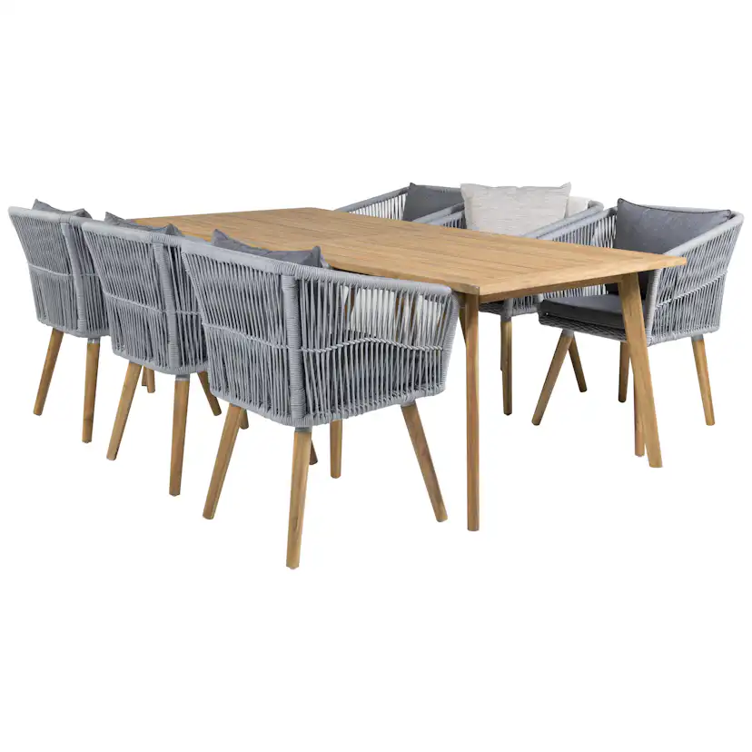 Matgrupp Venture Home Caisa 220 med 6 Caisa Stolar