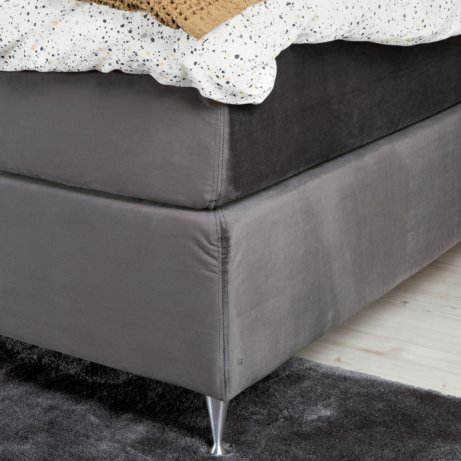 Kontinentalsäng Venture Home Furufal i Sammet