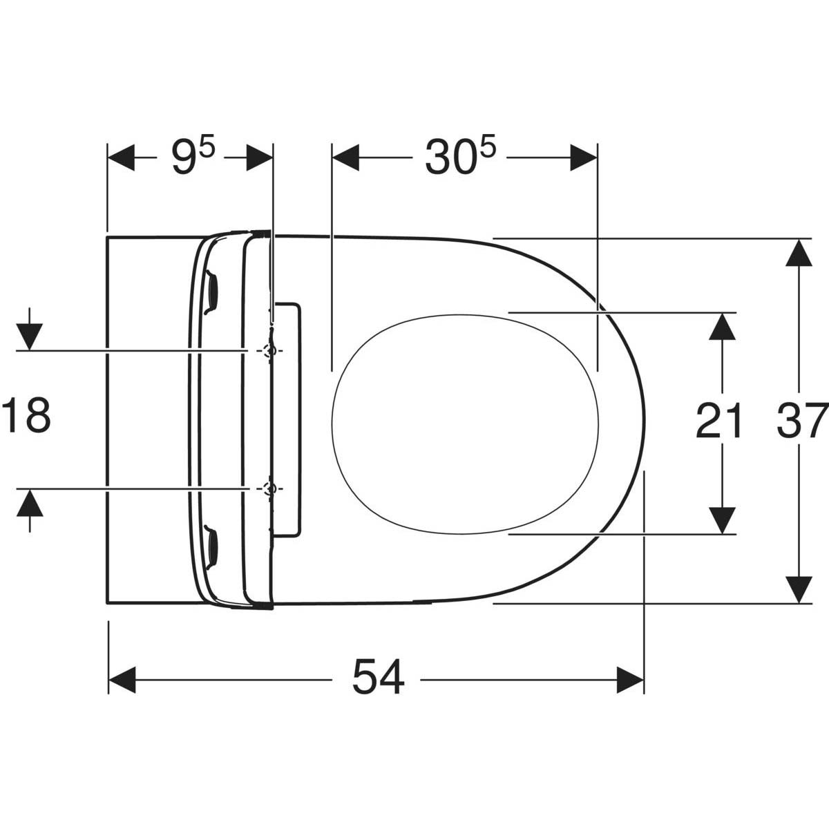 Vägghängd Toalettstol Geberit ONE Turboflush Rimfree