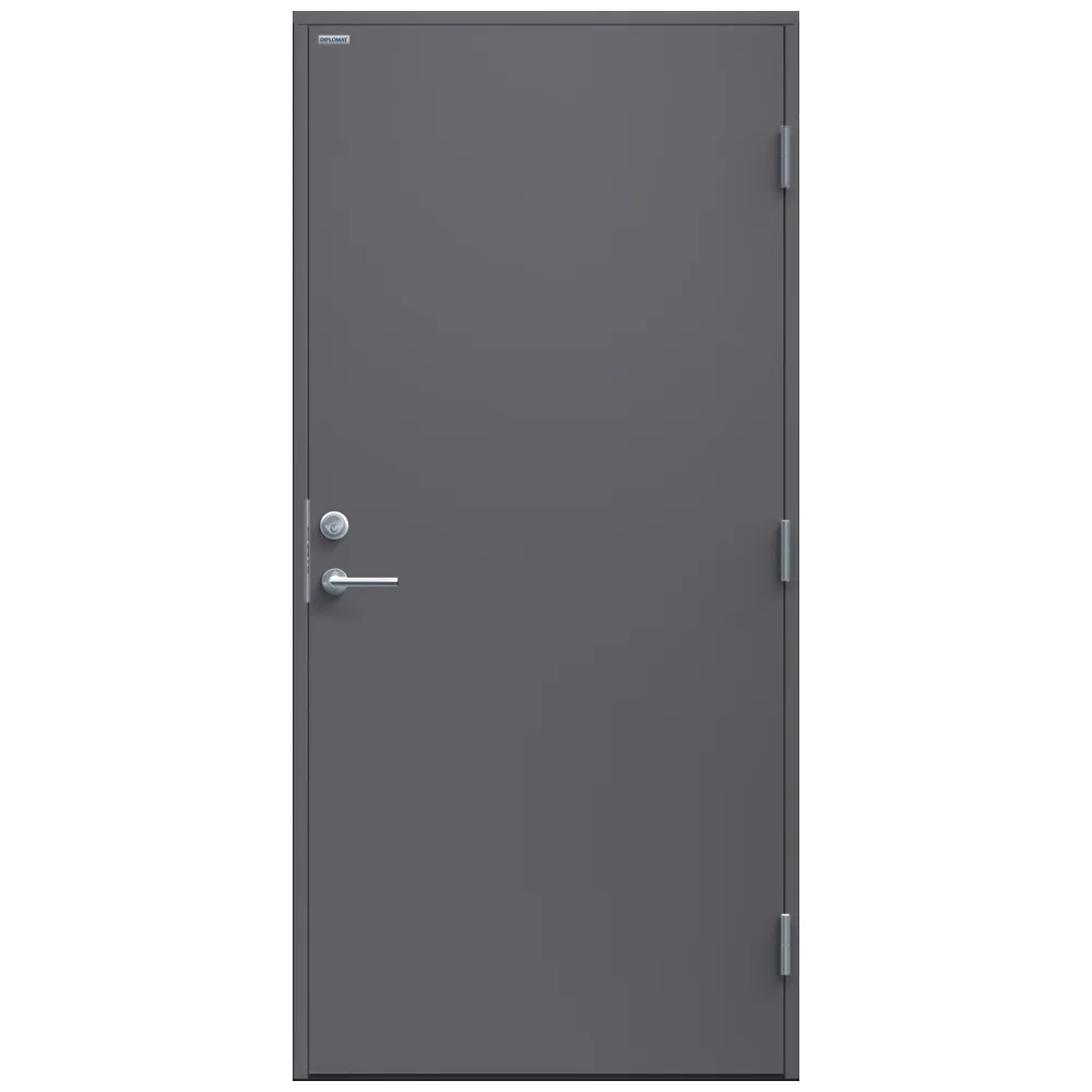 Ytterdörr Rosa 10x21 NCS S-6502-B, Grå Höger BxH: 100x210 cm, Grafitgrå, Högerhängd