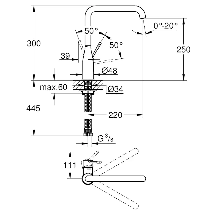 Köksblandare Grohe Essence 30269