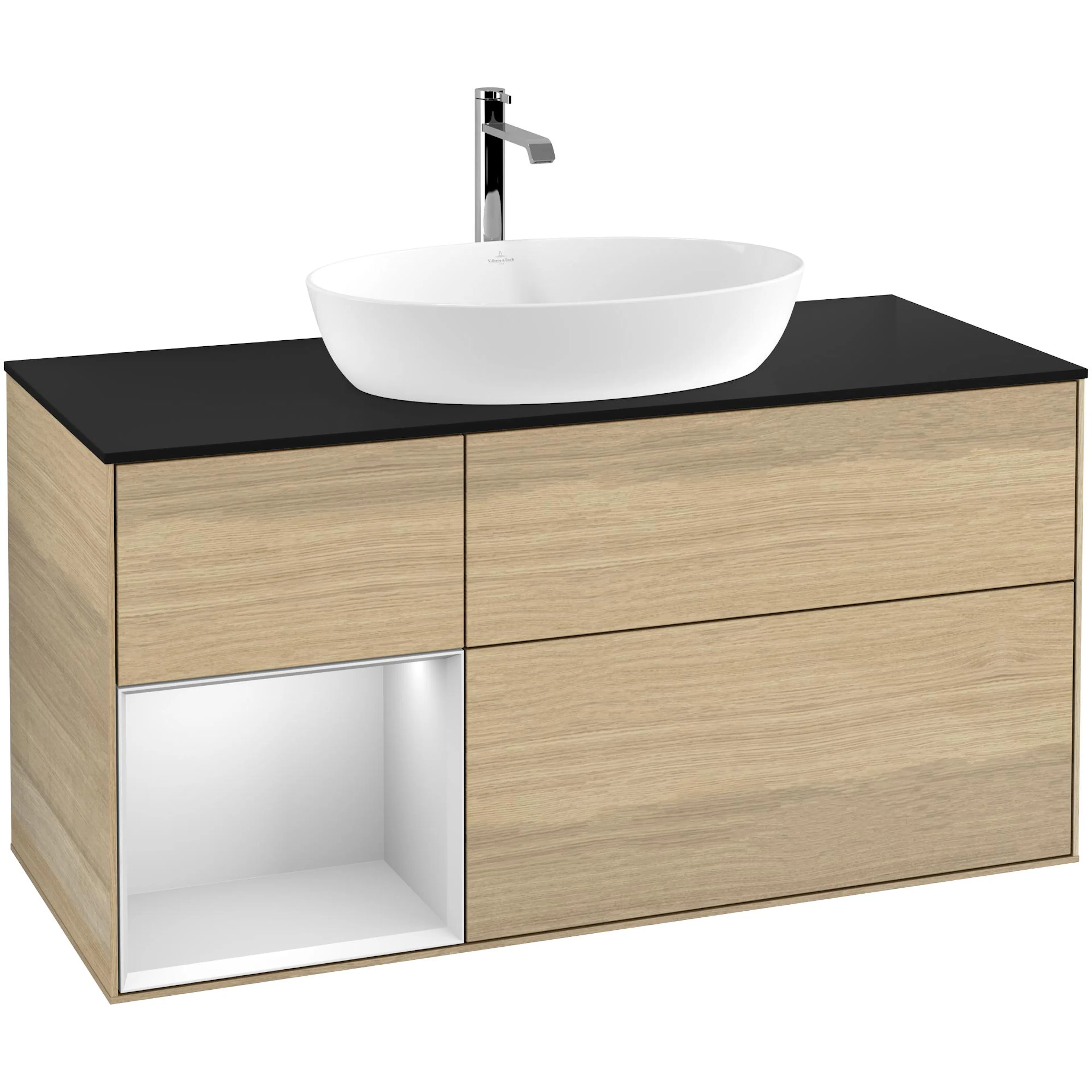 Tvättställsskåp Villeroy & Boch Finion med 3 Lådor Hylla och Bänkskiva för Fristående Tvättställ från Artis & Collaro