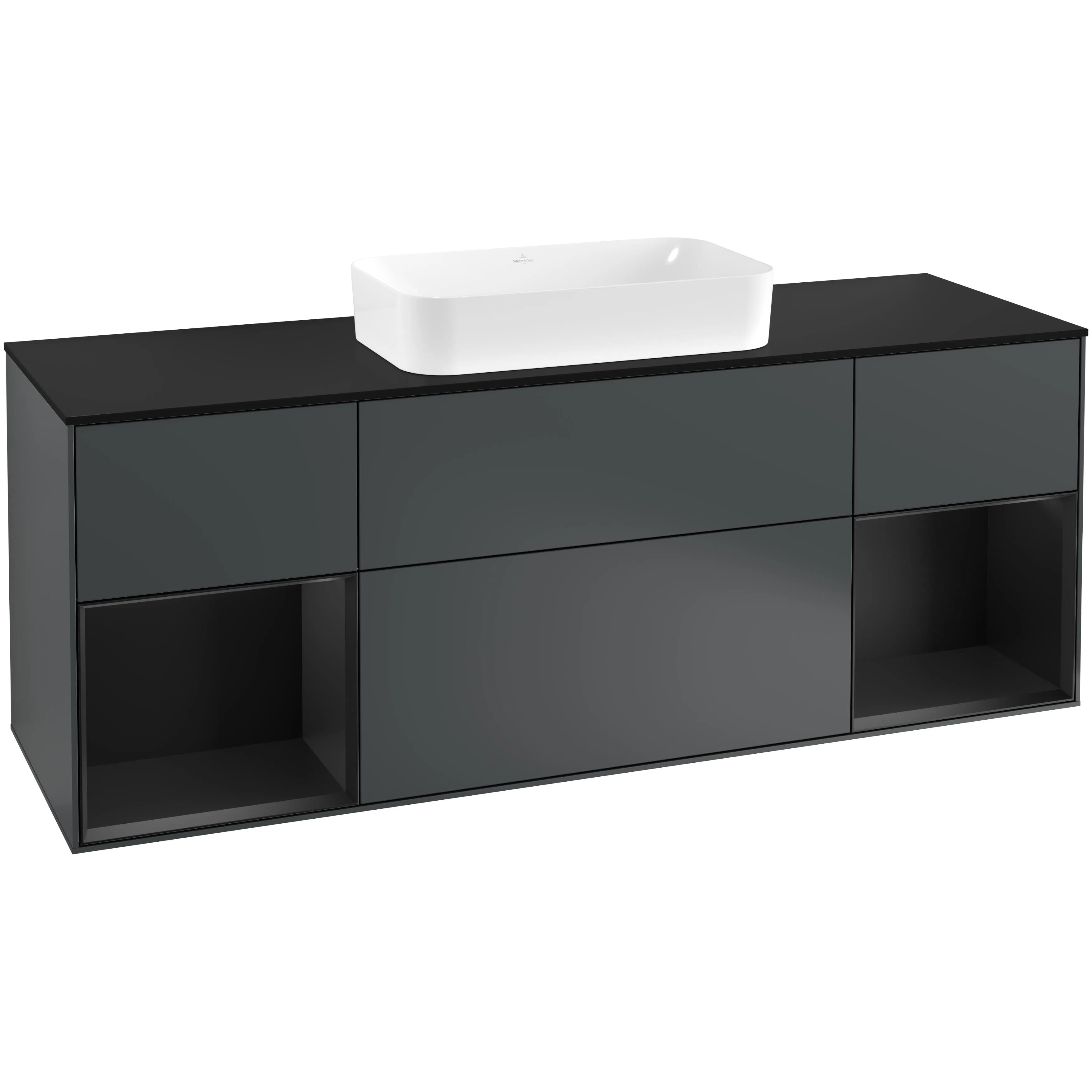 Tvättställsskåp Villeroy & Boch Finion med Två Hyllor och Bänkskiva för Fristående Tvättställ